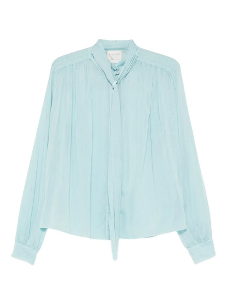  Forte Forte Tie-neck Long-sleeve Blouse - Blue 