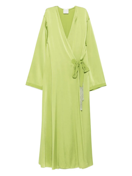  Forte Forte V-neck Midi Dress - Green 