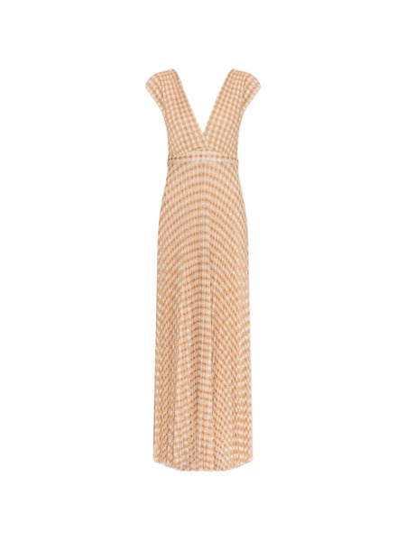  Forte Forte V-neck Patterned Dress - Neutrals 