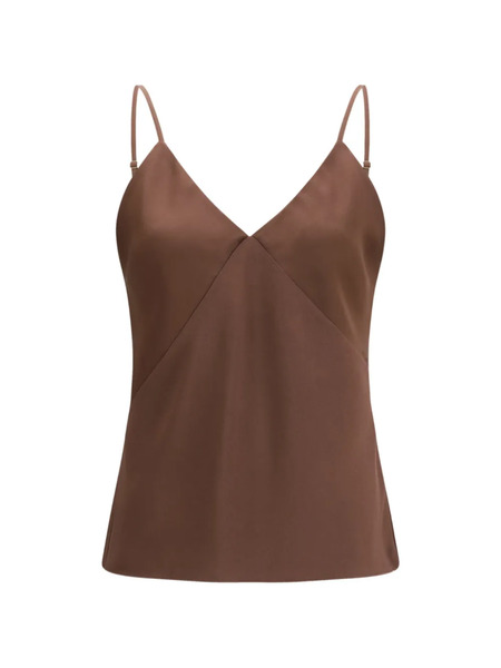  Forte Forte V-neck Slip Tank Top - Brown 