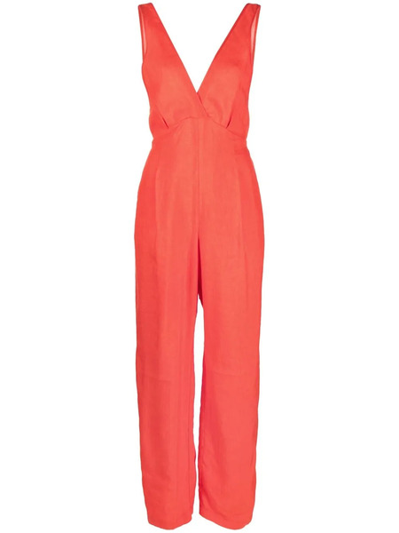 Forte Forte V-neck Tailored Jumpsuit - Orange 