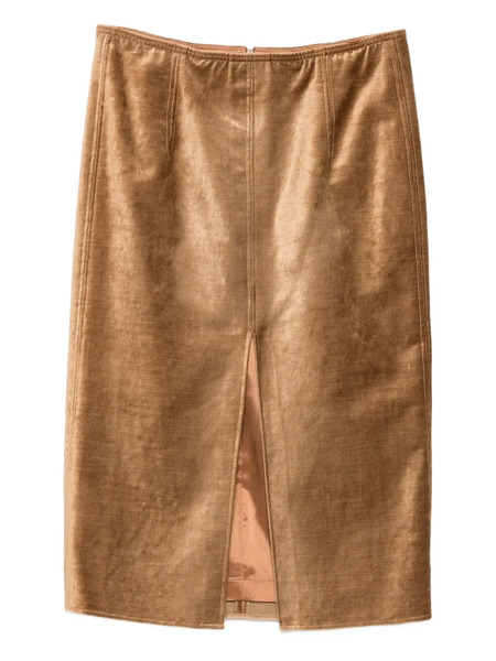 Forte Forte Velvet Split Skirt - Gold 