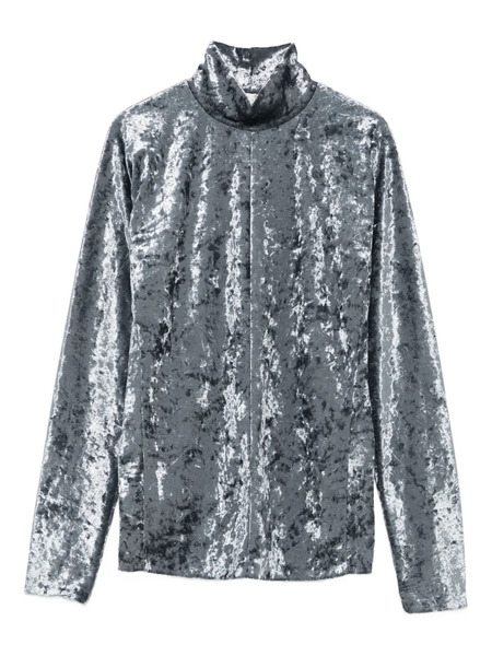  Forte Forte Velvet Turtleneck Top - Grey 