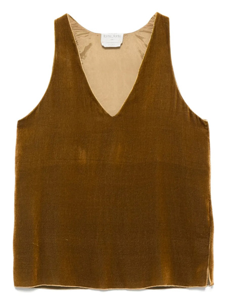  Forte Forte Velvet V-neck Top - Green 