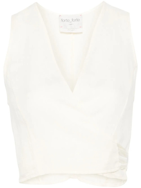  Forte Forte Wrap-design Top - Neutrals 