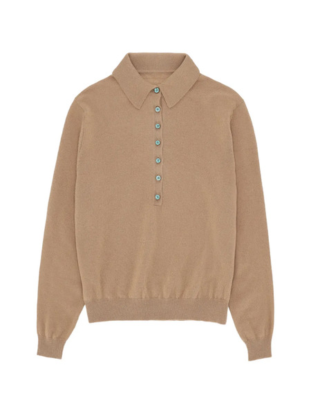  Fortela Amelia Button Polo Top - Neutrals 