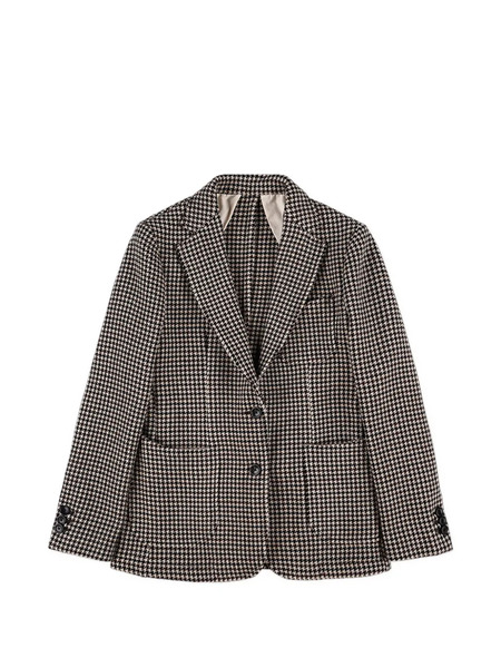  Fortela Benjamin Houndstooth-pattern Single-breasted Blazer - Black 
