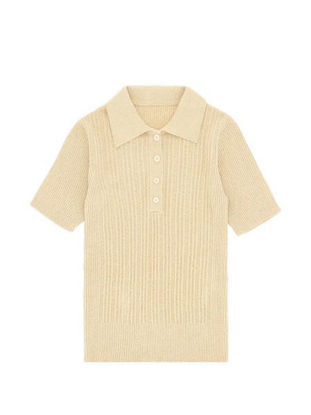  Fortela Camille Half-button Polo Top - Neutrals 