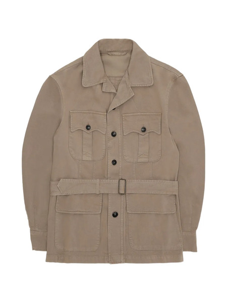  Fortela Clint Belted Chest-pockets Jacket - Neutrals 