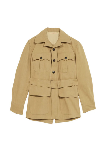  Fortela Clint Belted Chest-pockets Jacket - Neutrals 