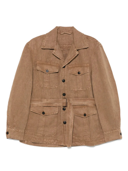  Fortela Clint Belted Jacket - Brown 