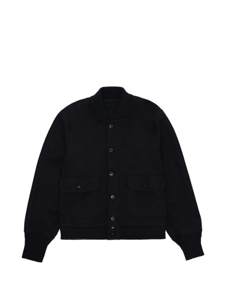  Fortela Cruiser Buttoned Bomber Jacket - Black 