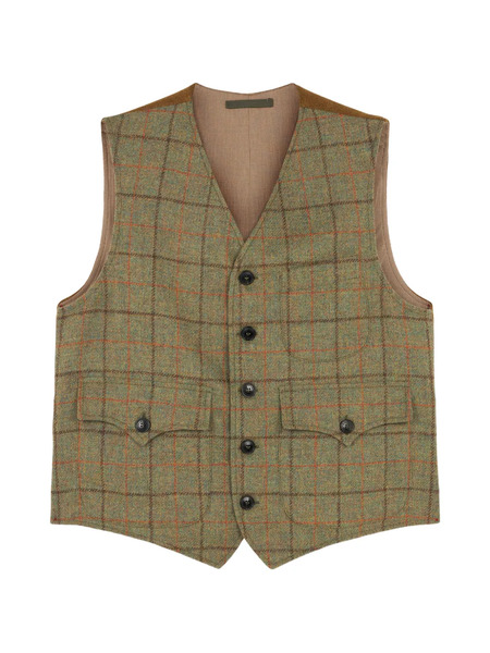  Fortela Dean Check-pattern Vest - Green 