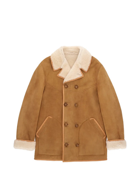  Fortela Double-breasted Shearling Jacket - Brown 