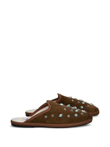  Fortela Friulan Studded Mules - Brown 