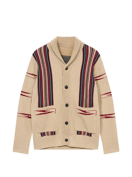  Fortela Henryc Native-pattern Cardigan - Neutrals 