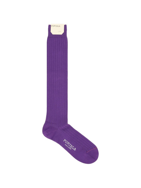  Fortela Melange Ribbed Socks - Purple 