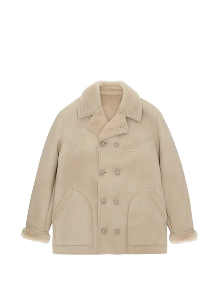  Fortela New Lemans Double-breasted Shearling Jacket - Neutrals 