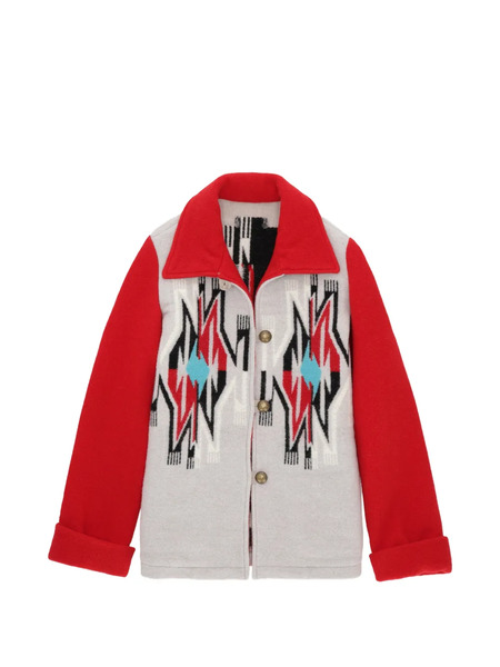  Fortela Patterned Button-fastening Jacket - Grey 
