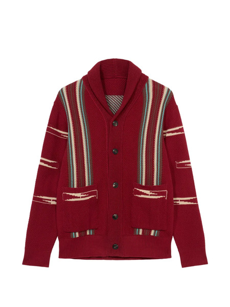  Fortela Red Geometric Cardigan 