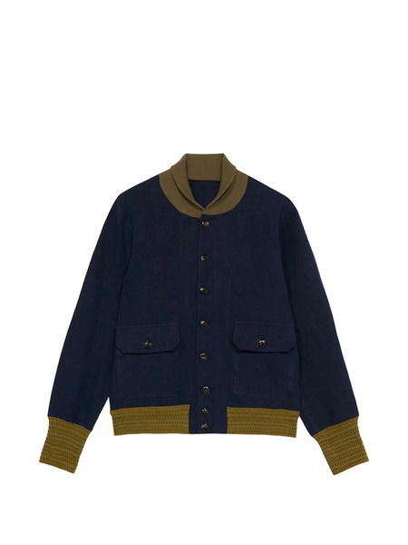  Fortela Regan Flap-pocket Bomber Jacket - Blue 
