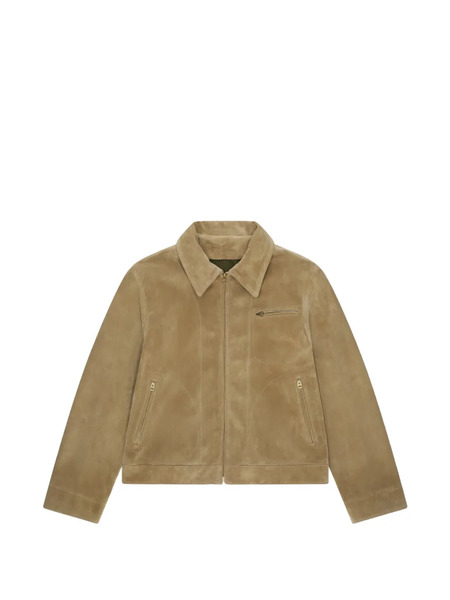  Fortela Rhode Zip Suede Leather Jacket - Neutrals 