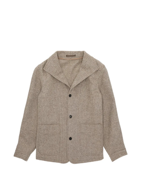  Fortela Scotland Herringbone Wool Jacket - Neutrals 
