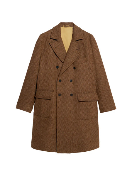  Fortela Serwilliam1 Double-breasted Coat - Brown 