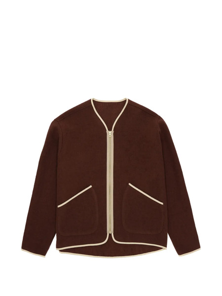  Fortela Sherpa Contrast-trim Wool Jacket - Brown 