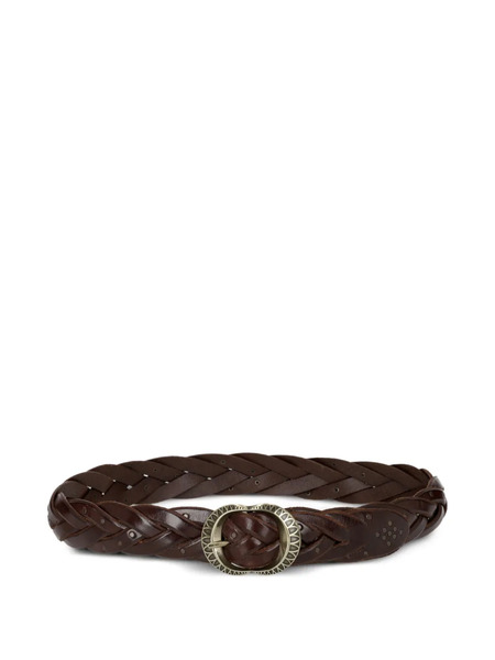  Fortela Summer Braided Leather Belt - Brown 