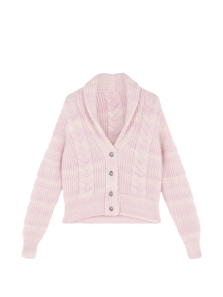  Fortela V-neck Button Cardigan - Pink 