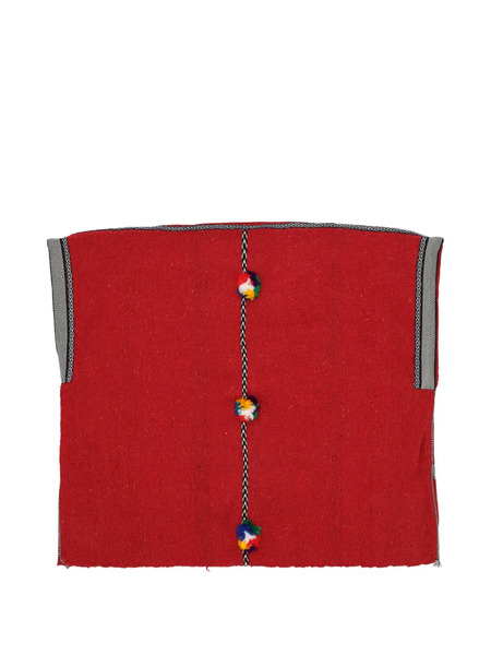  Fortela Veruska Pompom-embellished Poncho - Red 