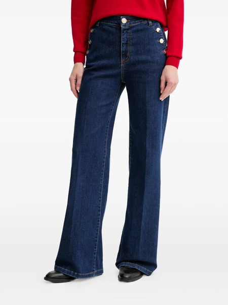  Fracomina Buttoned Denim Trousers - Blue 