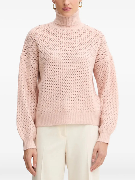  Fracomina Crystal-embellished Roll-neck Sweater - Pink 