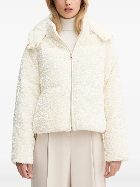  Fracomina Detachable-hood Zip-up Puffer Jacket - Neutrals 
