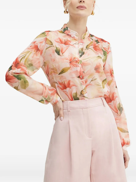  Fracomina Floral-print Buttoned Top - Pink 