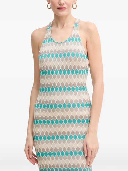  Fracomina Geometric-pattern Midi Dress - Neutrals 