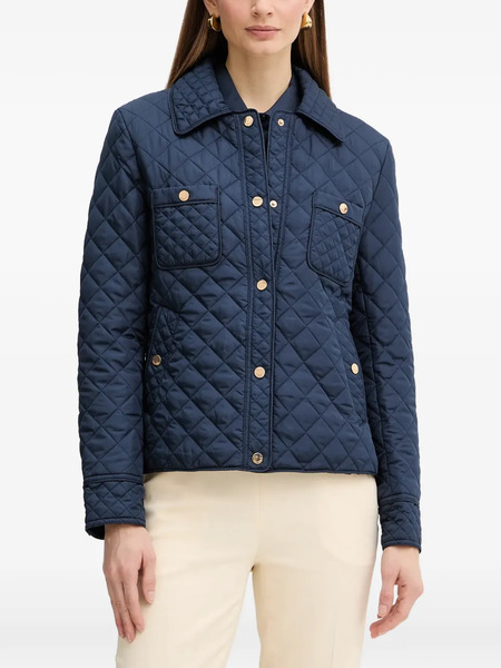  Fracomina Press-stud Quilted Puffer Jacket - Blue 