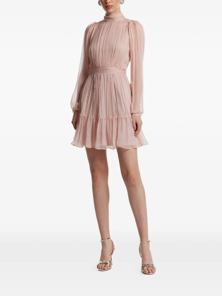  Framboise Alena Ruffled Silk Mini Dress - Pink 