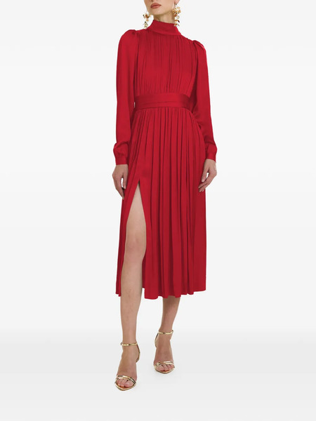  Framboise Otello Long-sleeve Midi Dress - Red 