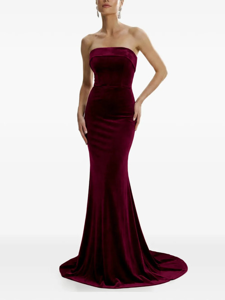  Framboise Strapless Amos Dress - Red 