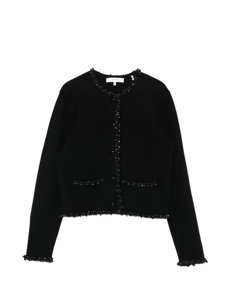  Frame Beaded-trim Jacket - Black 