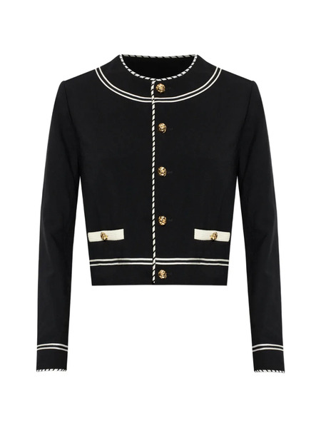  Frame Button Embellished Jacket - Black 