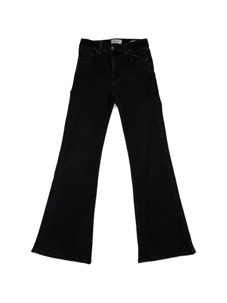  Frame Button-fastening Flared Jeans - Black 