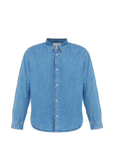  Frame Buttoned Cotton Shirt - Blue 