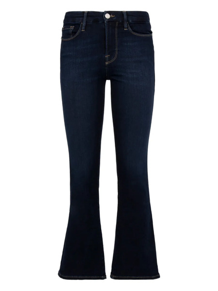  Frame Cropped Flared Jeans - Blue 