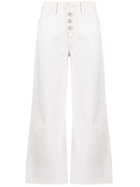  Frame Cropped Wide-leg Jeans - White 
