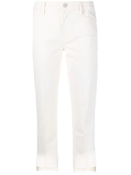  Frame High-waisted Cropped Jeans - Neutrals 