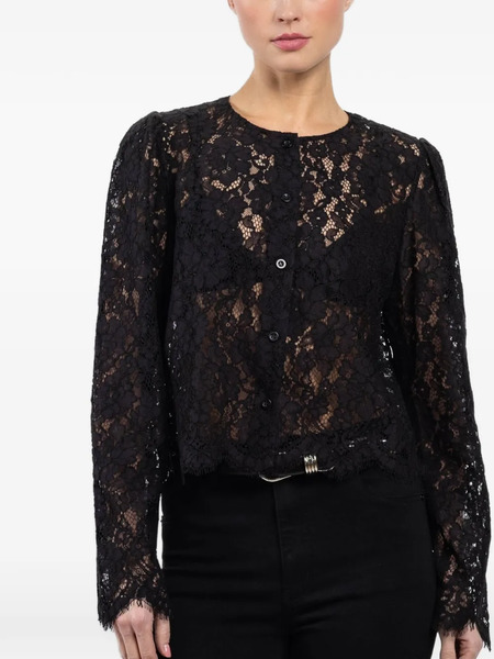  Frame Lace Buttoned Shirt - Black 