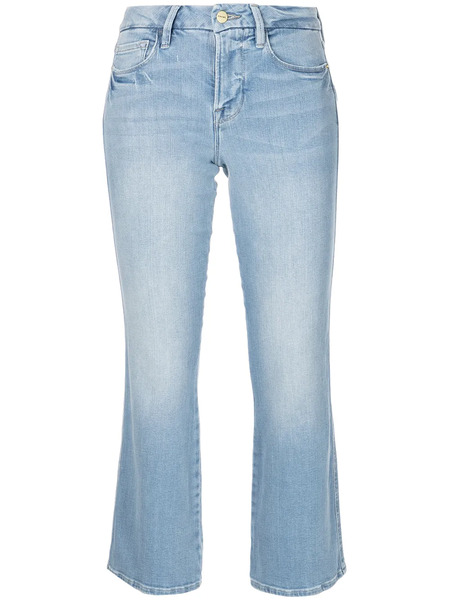  Frame Mid-rise Cropped Jeans - Blue 
